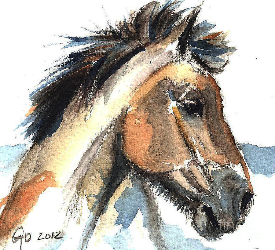 Horse-Jeremy Painting by Go Van Kampen