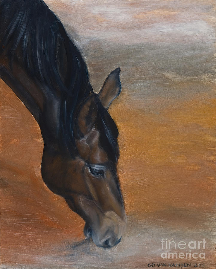 horse - Lily Painting by Go Van Kampen