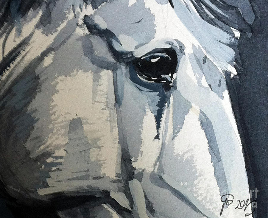 Horse Look Closer Painting by Go Van Kampen