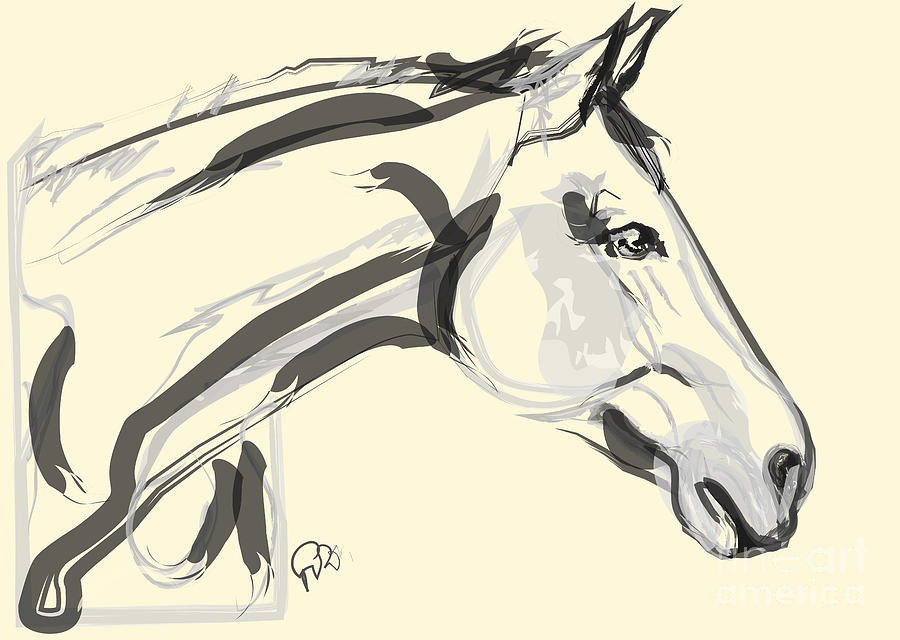 Horse - Lovely Painting by Go Van Kampen