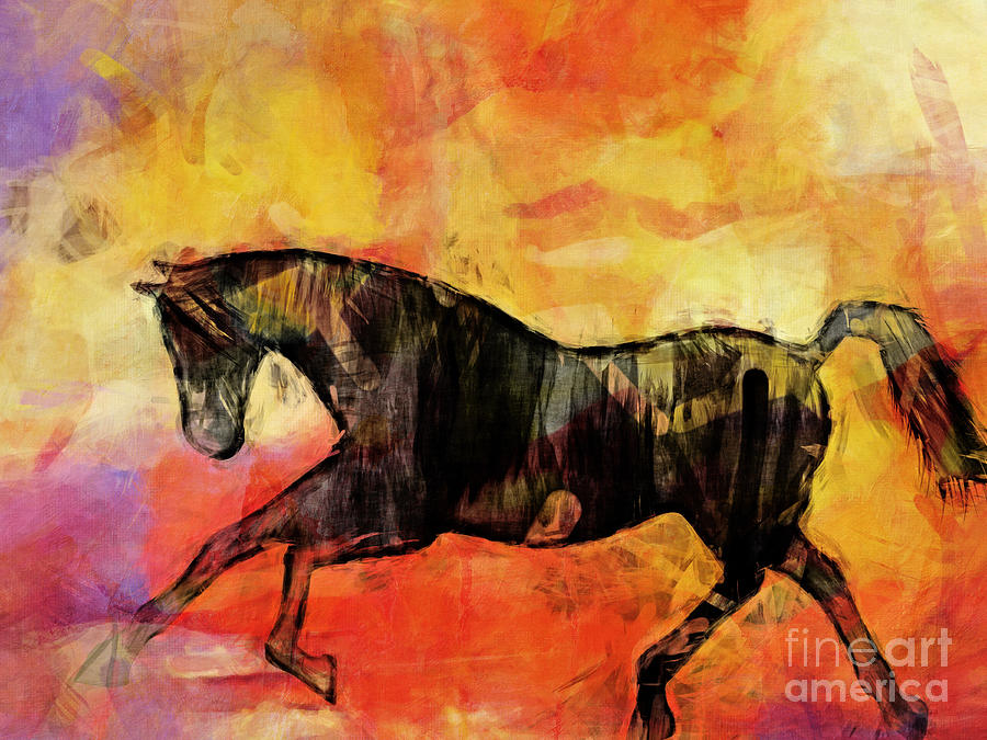 Horse Painting by Lutz Baar