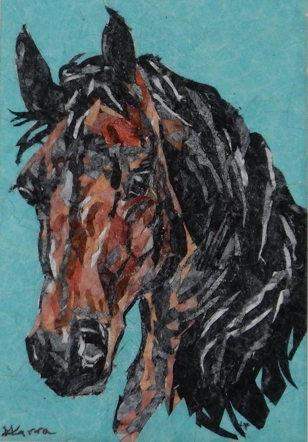 Portrait Painting - Horse by Mihira Karra