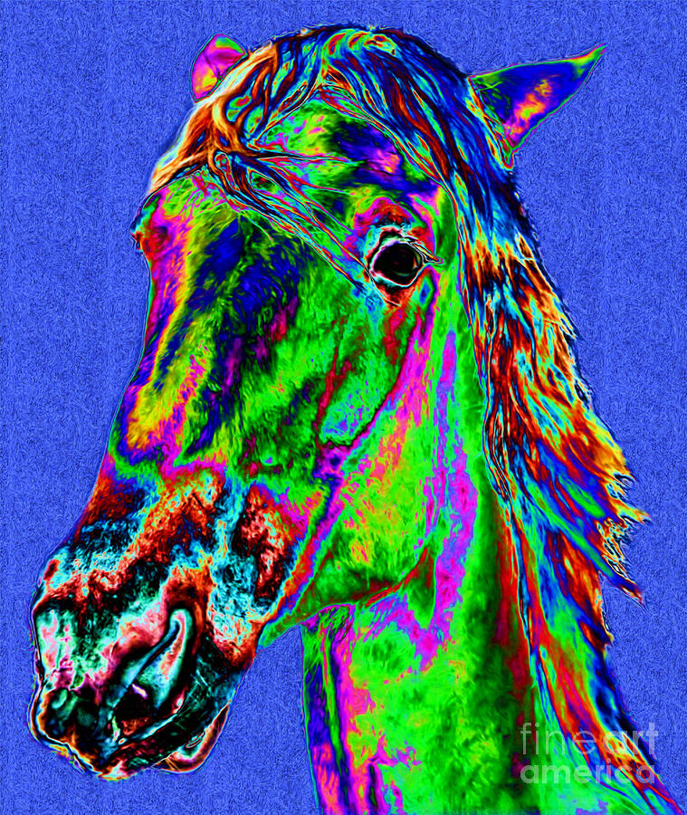 Horse Of A Different Color Abstract Digital Art by Smilin Eyes Treasures