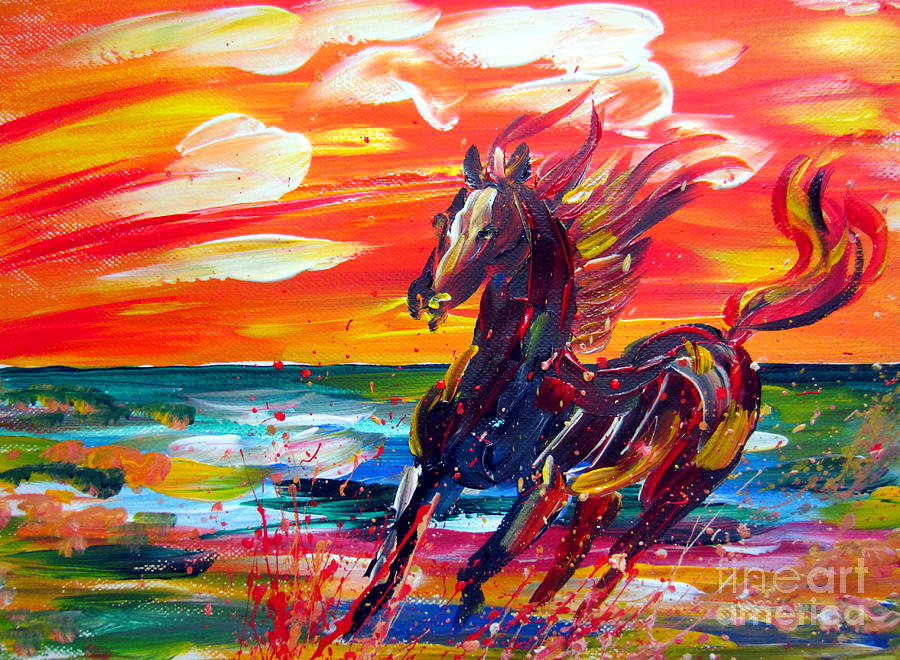 Horse of Fire Painting by Roberto Gagliardi
