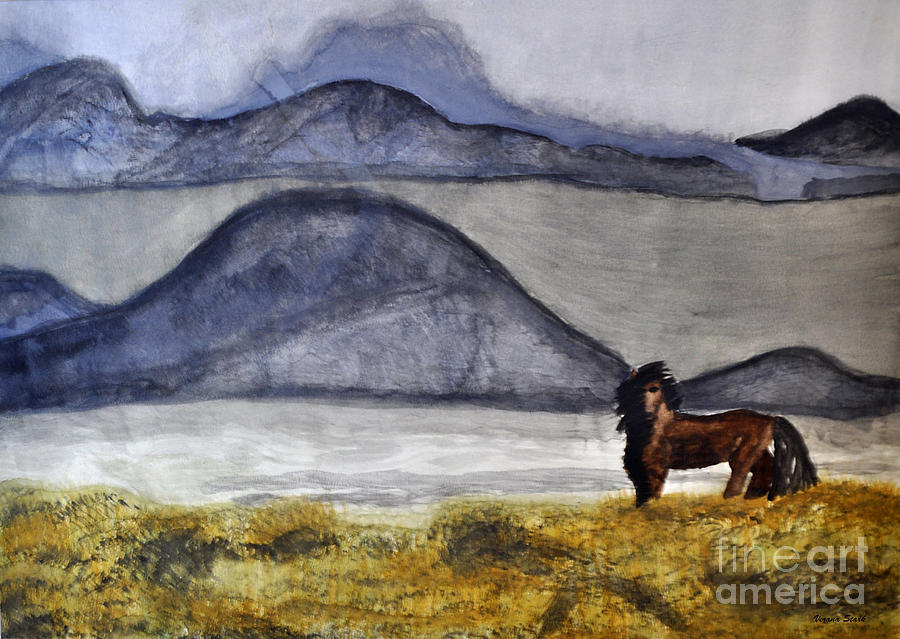 Horse of the Mountains Painting by Verana Stark