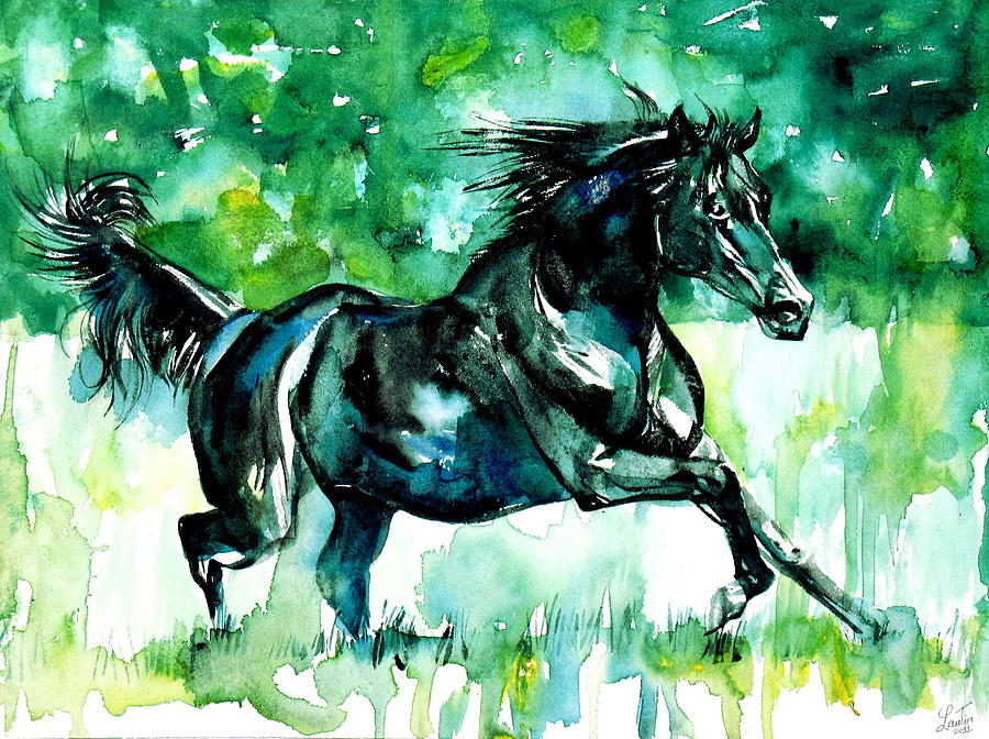 Nature Painting - Horse Painting.42 by Fabrizio Cassetta
