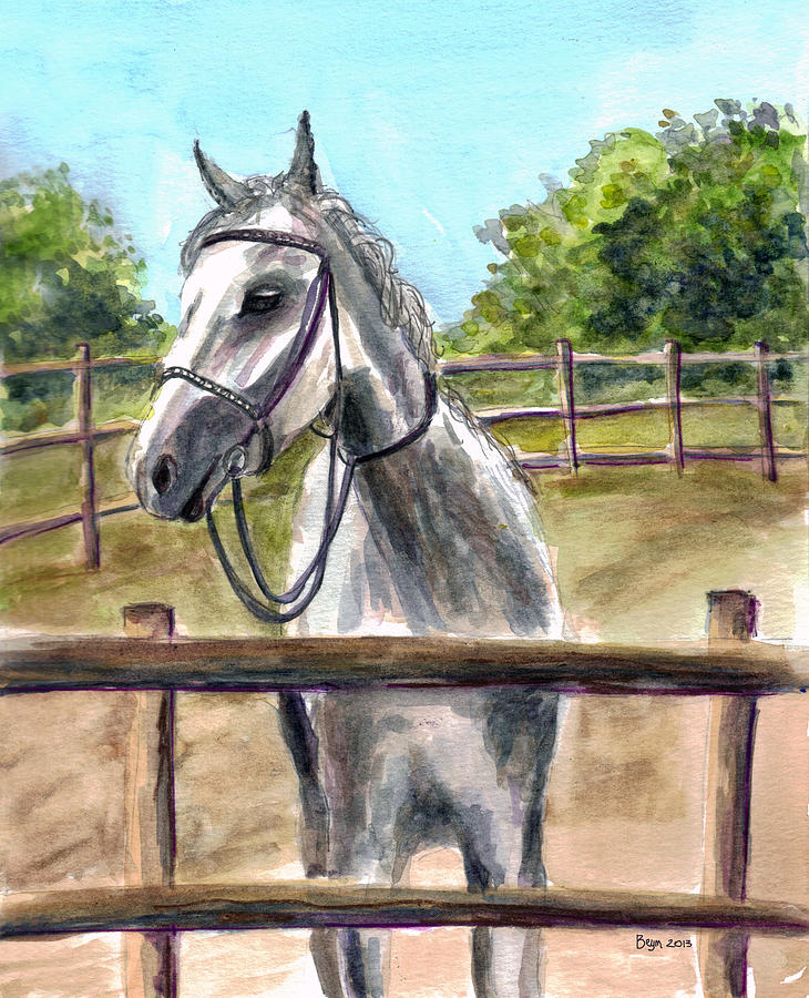 Horse Play Painting by Clara Sue Beym