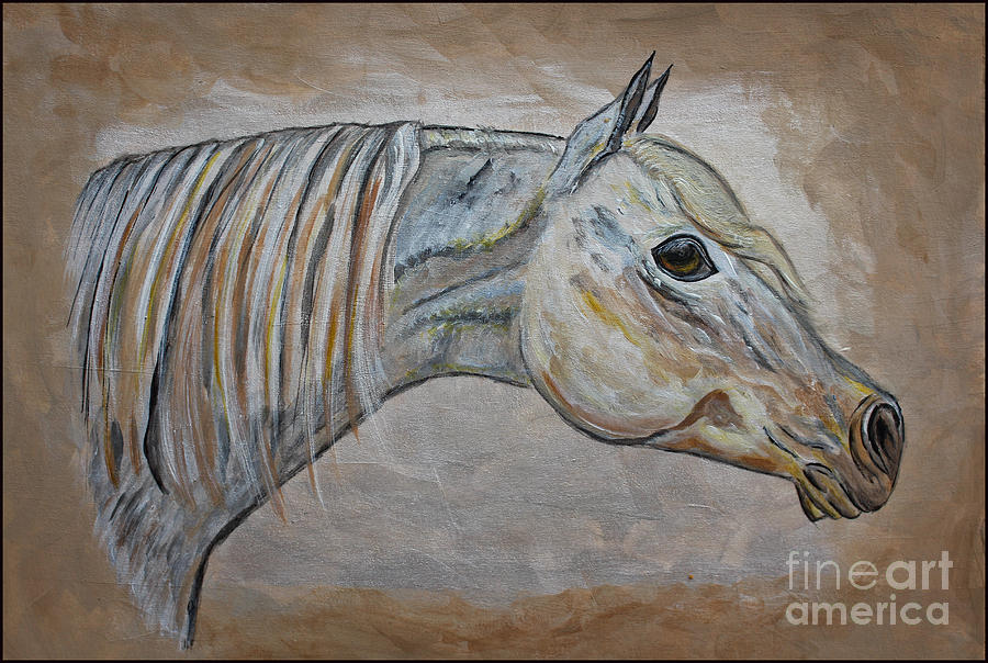 Horse Portrait - Gentle Spirit Painting by Ella Kaye Dickey