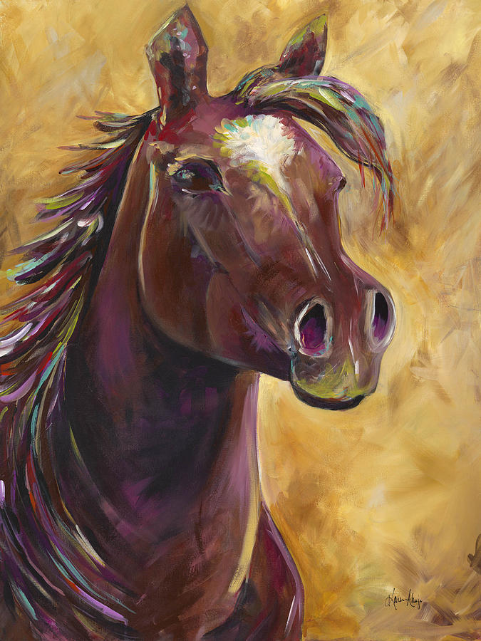 Horse Portrait Painting by Karen Ahuja - Fine Art America