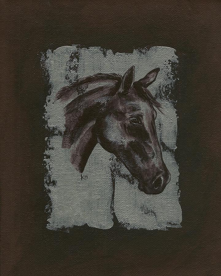 Horse Portrait Painting by Konni Jensen