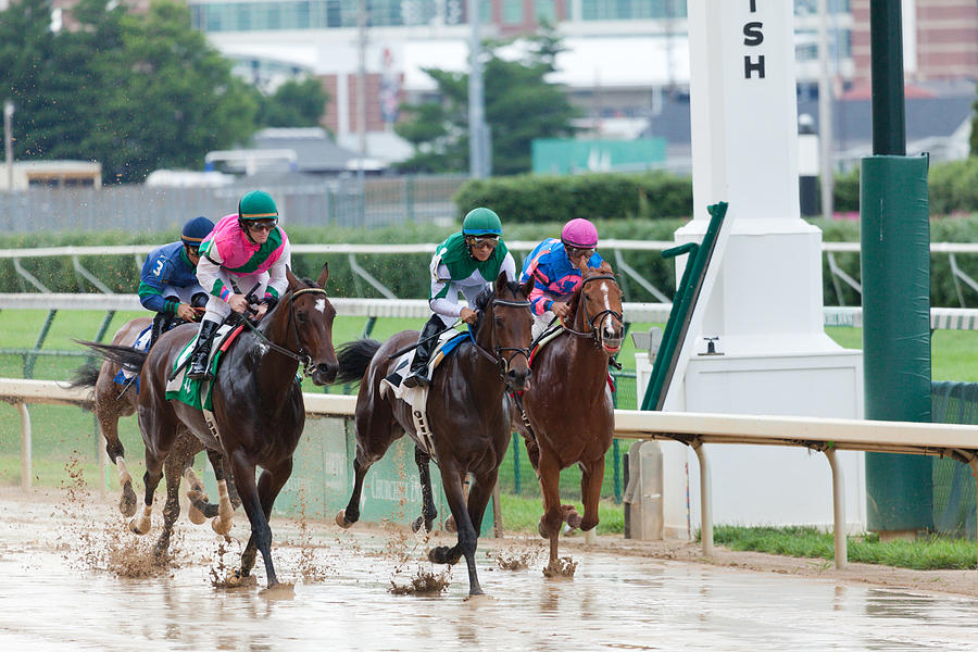 Horse races at Churchill Downs Photograph by Alexey Stiop