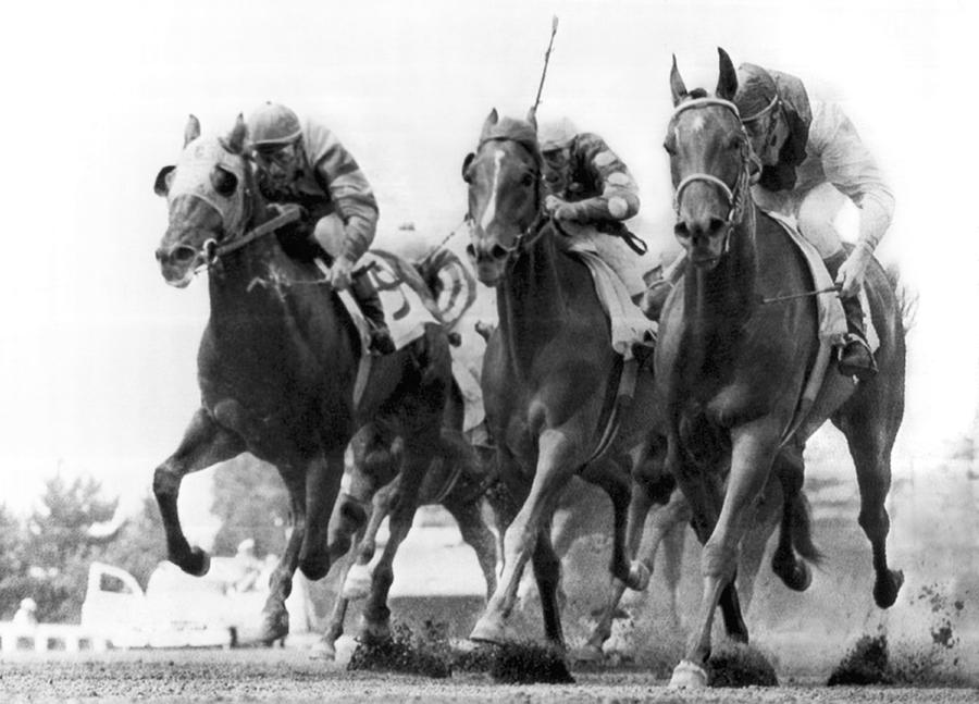 Animal Photograph - Horse Racing At Monmouth Park by Underwood Archives