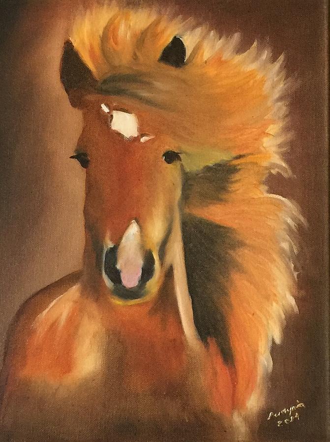 Horse  Painting by Ryszard Ludynia