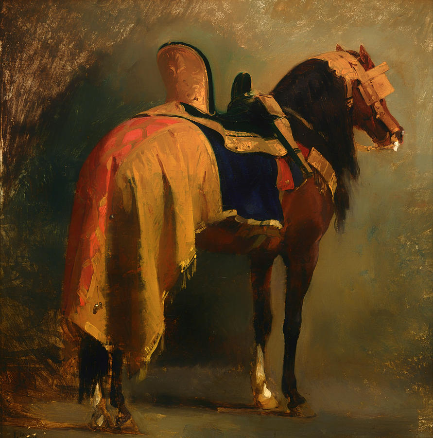 Horse Saddled Painting by Mountain Dreams - Fine Art America