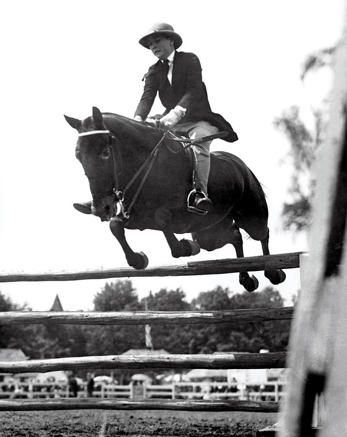 Horse Show Jump Photograph by Underwood Archives