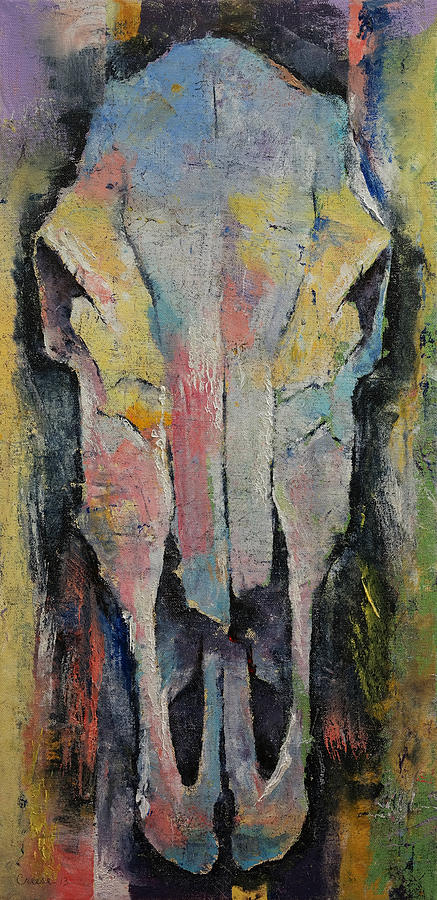 Skull Painting - Horse Skull by Michael Creese