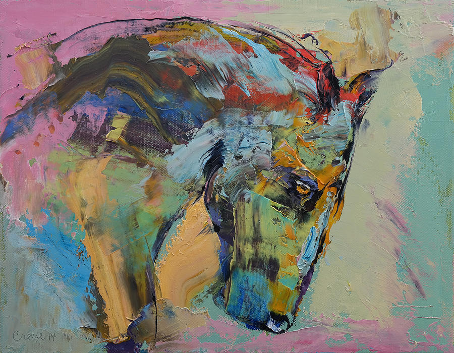 Horse Study Painting by Michael Creese
