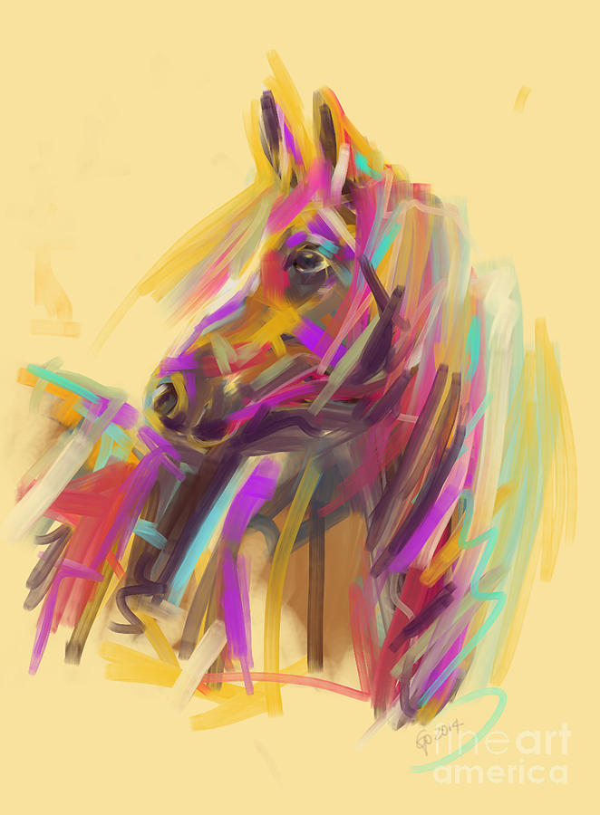 Horse True colours Painting by Go Van Kampen