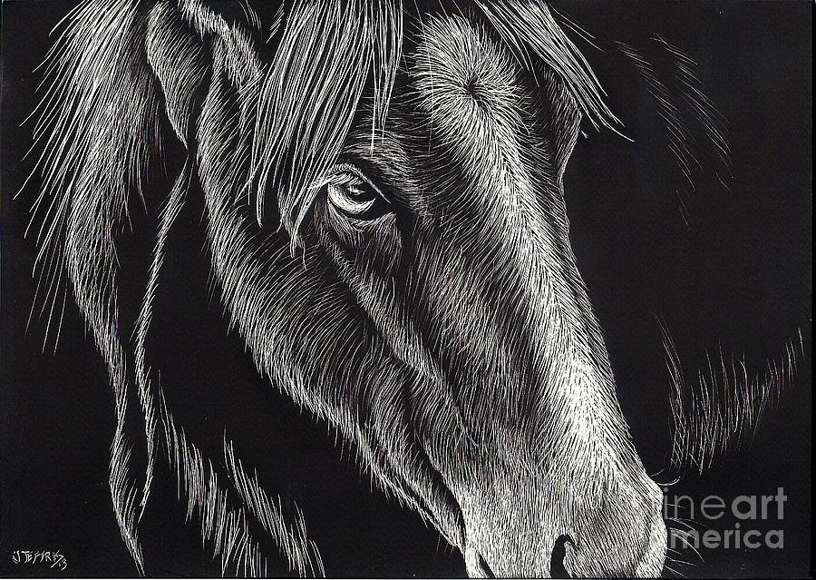 Horse Painting - Horse Up Close by Jennifer Jeffris
