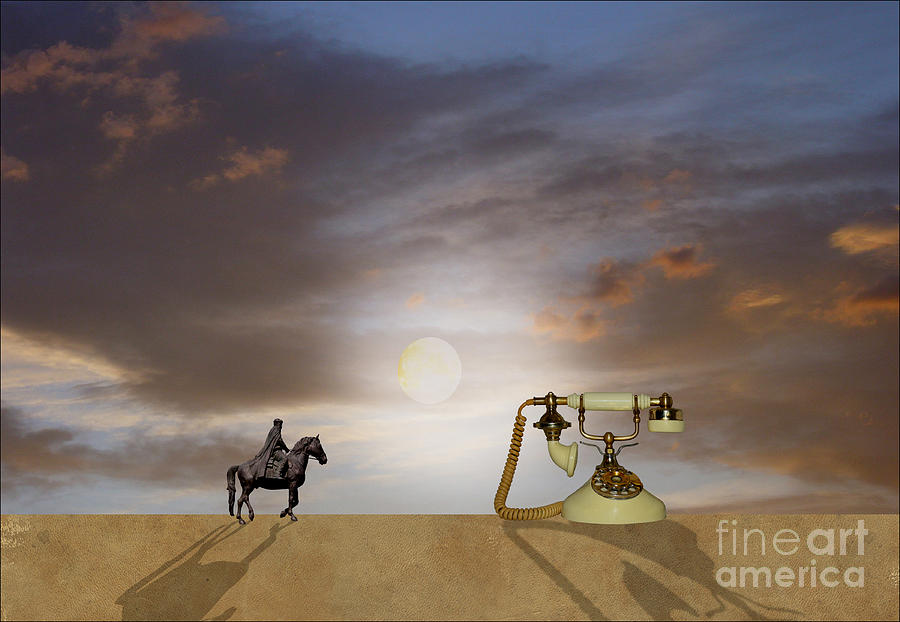Horseman Phone Desert Photograph by Pierre Dumas