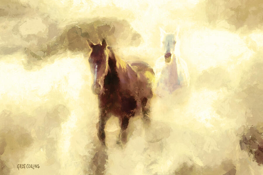 Horses Of The Mist Painting