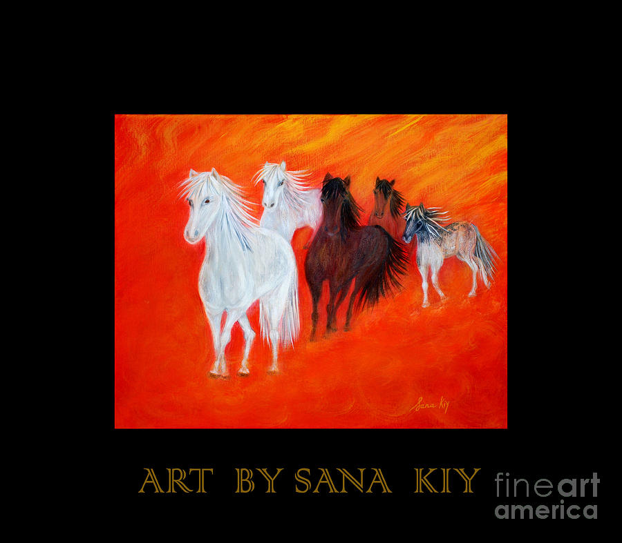 Horses. Soul Collection Painting by Oksana Semenchenko