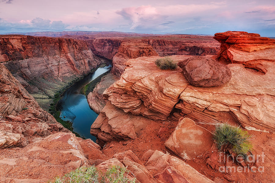 Horseshoe Bend Navajo Nation Page Arizona Colorado River Peek-a-bo Photograph by Silvio Ligutti