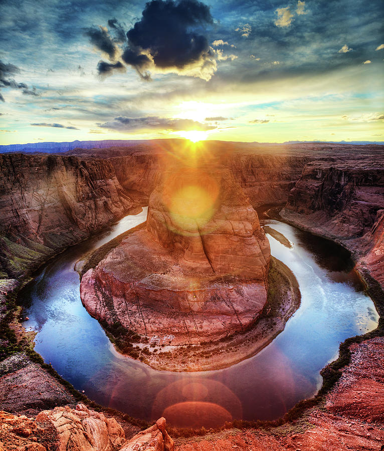 Horseshoe Bend Sunset Panorama Photograph by Andrey Popov