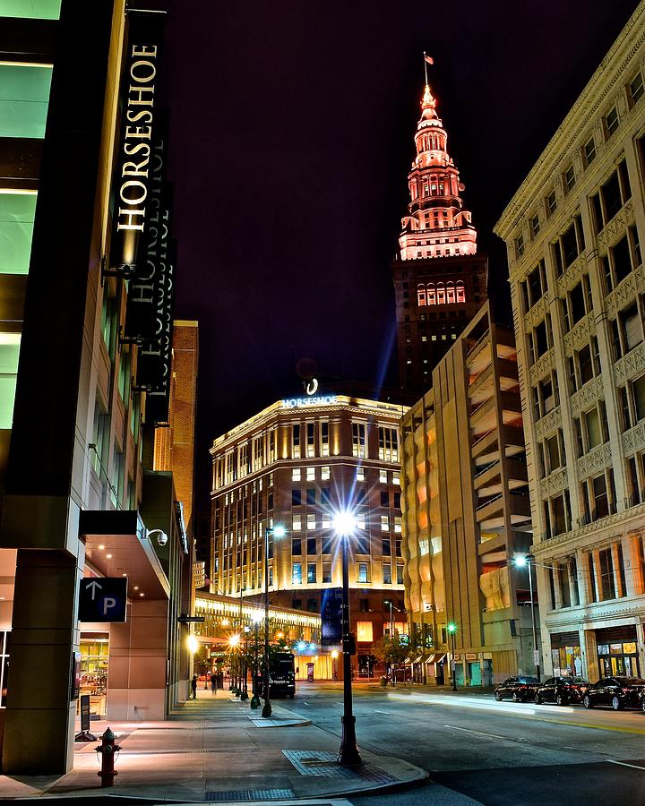 Cleveland Photograph - Horseshoe Casino by Frozen in Time Fine Art Photography