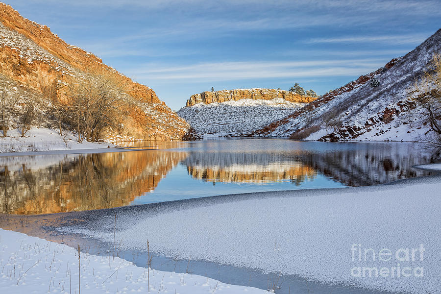 Horsetooth Reservoir in winter scenery Photograph by Marek Uliasz