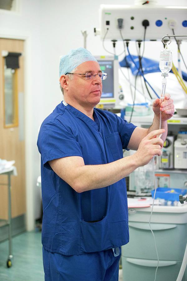 Hospital Anaesthetist Photograph by Mark Thomas/science Photo Library