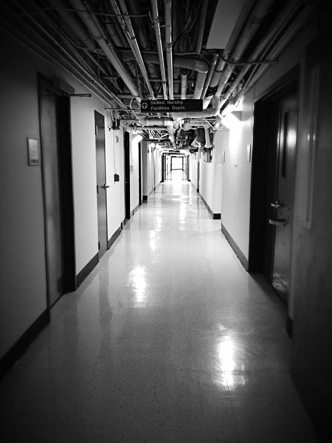 Black And White Photograph - Hospital  by Caleb Pooler