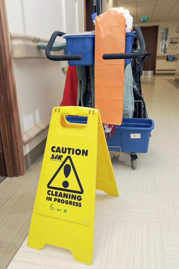 Sign Photograph - Hospital Cleaning Equipment by Public Health England