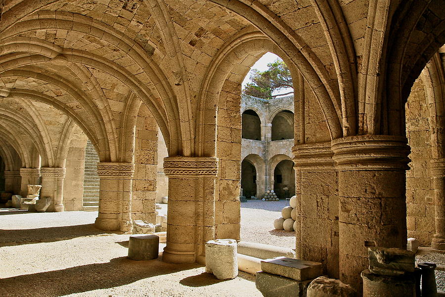 Rhodes Photograph - Hospital of the Knights by John Babis