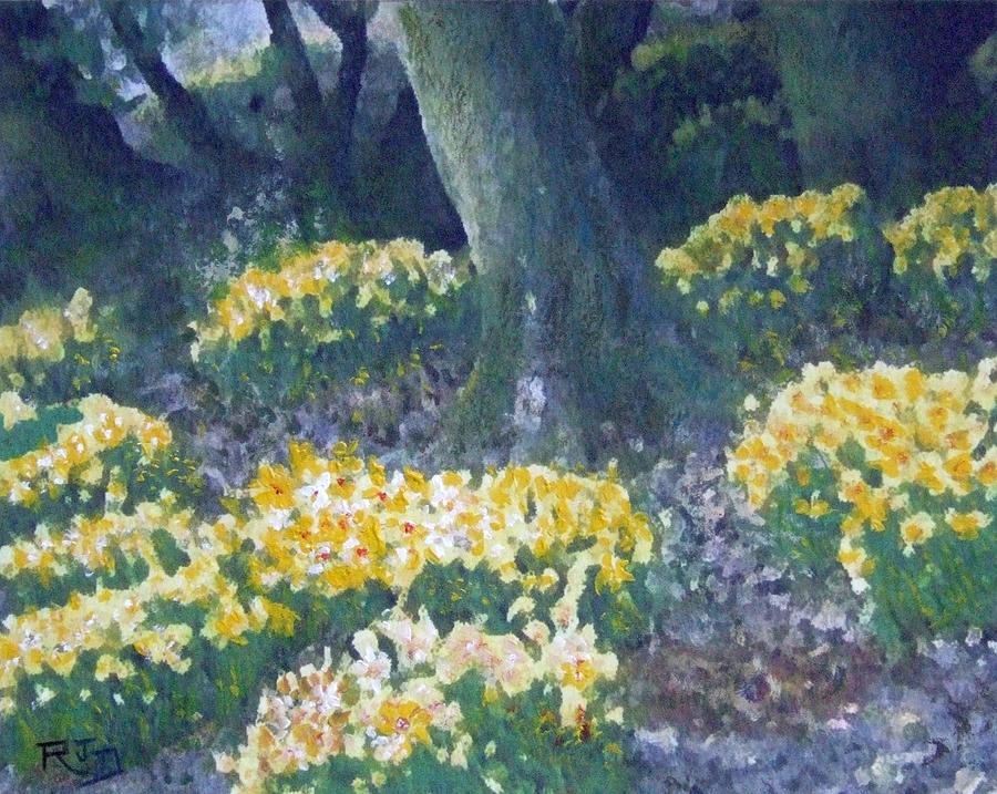 Host of Daffodils Painting by Richard James Digance