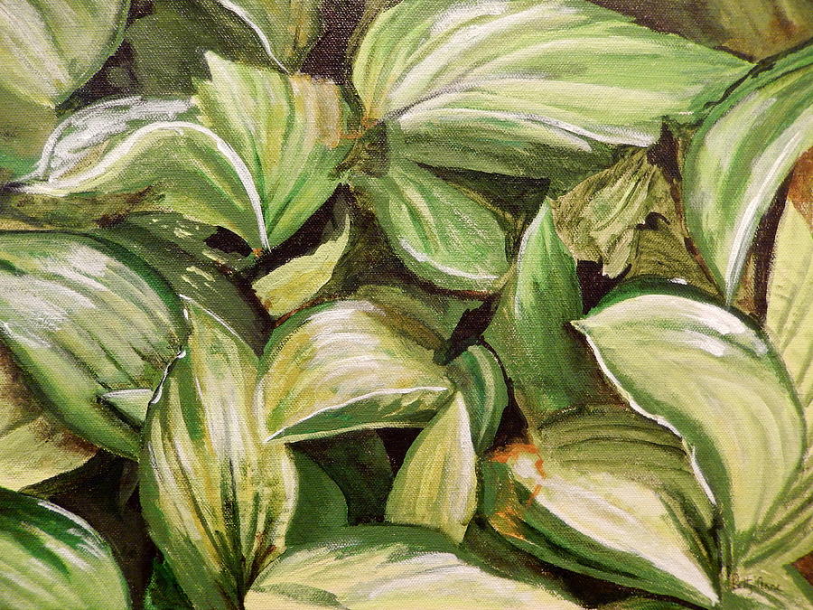 Hosta Greens Painting by Betty-Anne McDonald