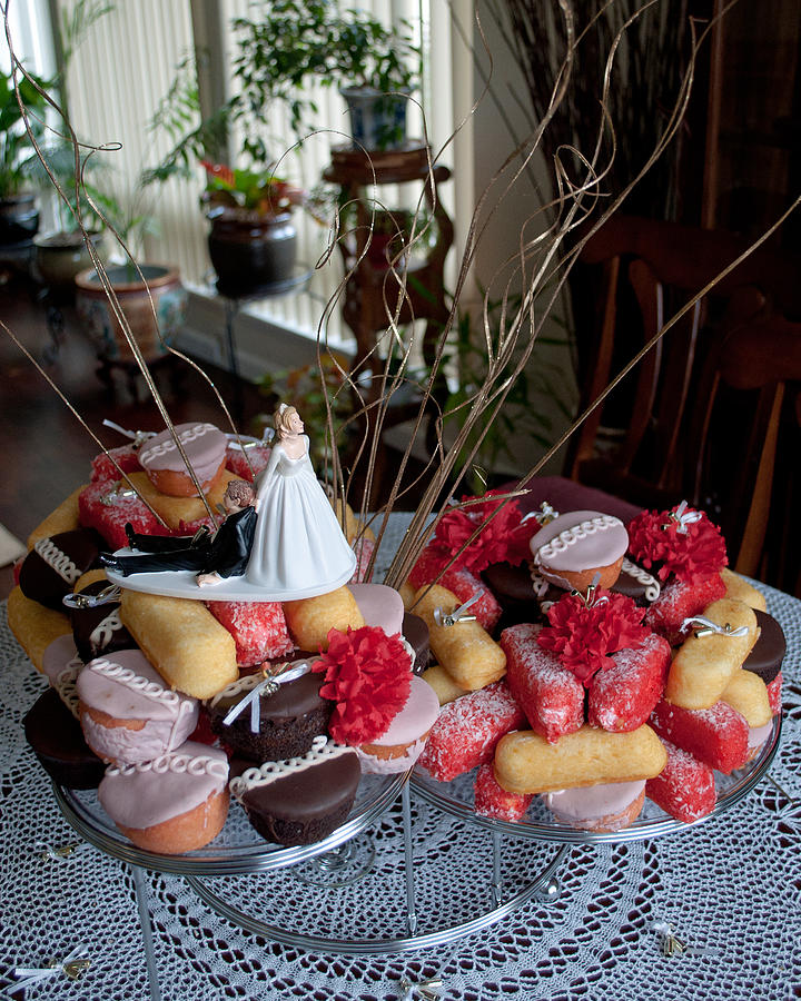Cake Photograph - Hostess Twinkie Cupcake Wedding Cake by Tikvahs Hope