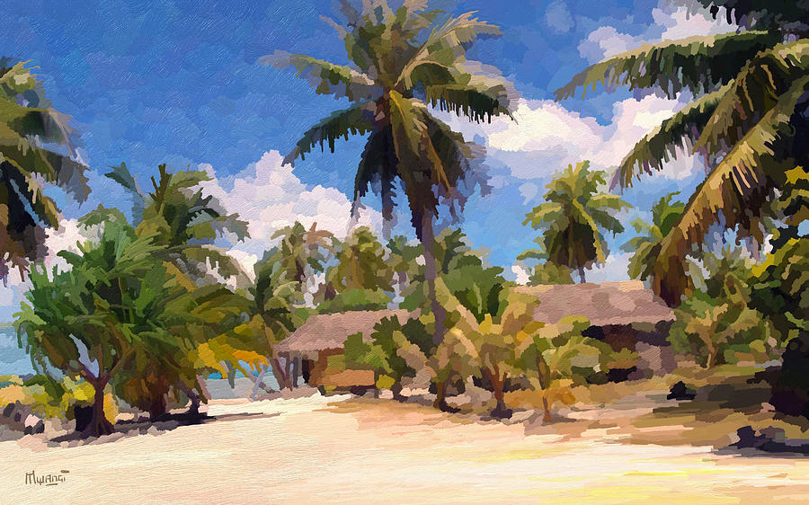 Hot afternoon at the beach Painting by Anthony Mwangi