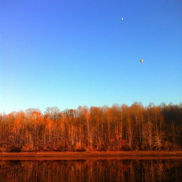 Hot Air Ballon At Marsh Creek During Photograph by Emily Murray