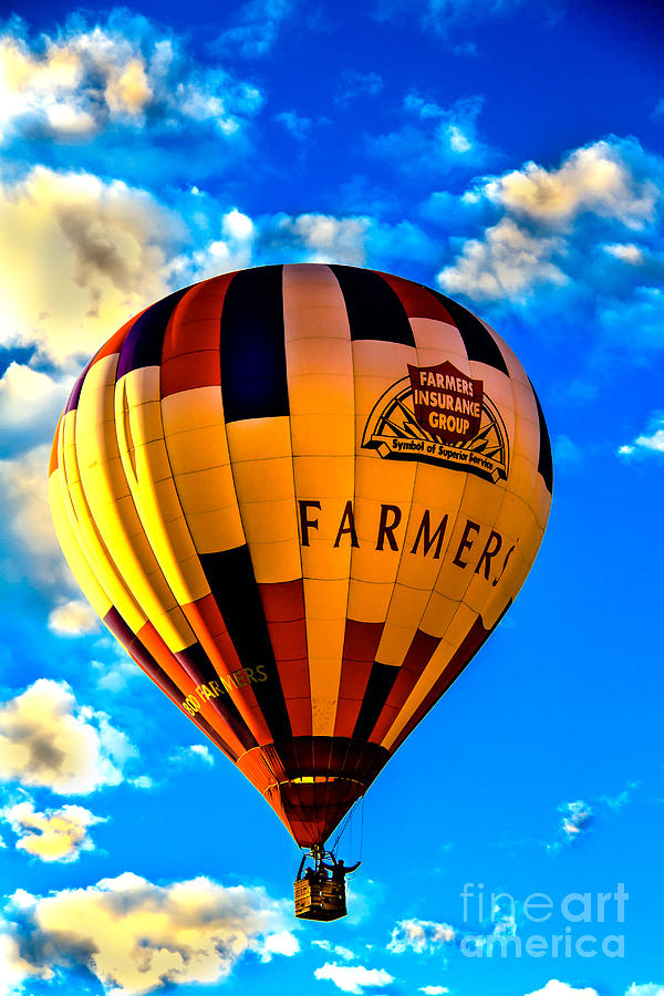 Hot Air Ballon Farmers Insurance Photograph by Robert Bales