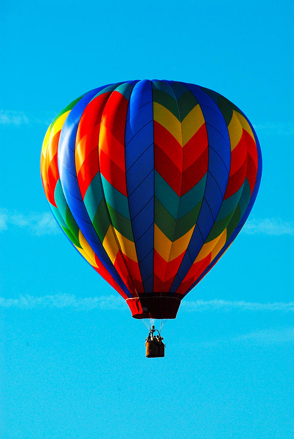 Hot air ballon in flight Photograph by Will Burlingham