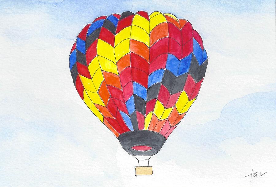 Hot Air Balloon Painting - Hot Air Balloon 05 by Judith Rice