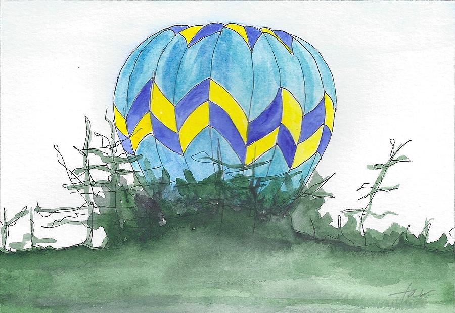 Hot Air Balloon Painting - Hot Air Balloon 09 by Judith Rice