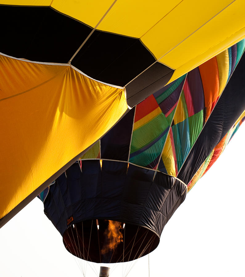 Hot air balloon being inflated Photograph by Steven Heap