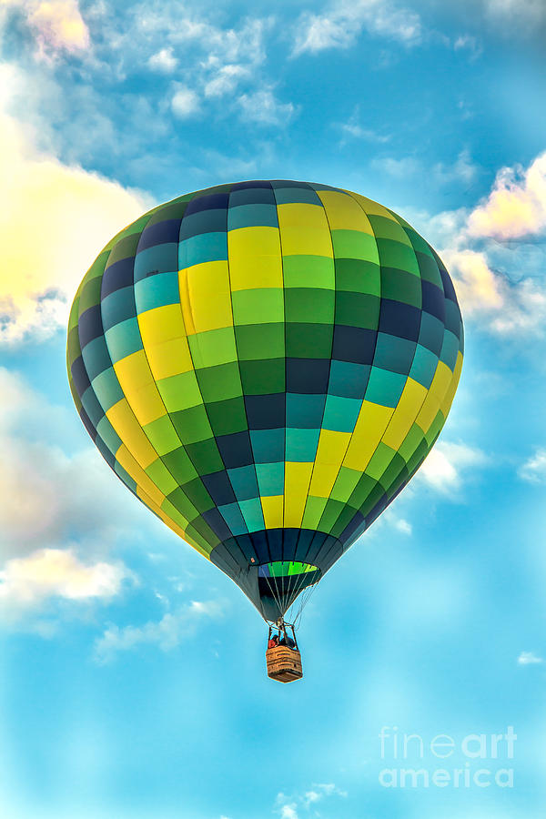 Hot Air Balloon Checkerboard Photograph by Robert Bales