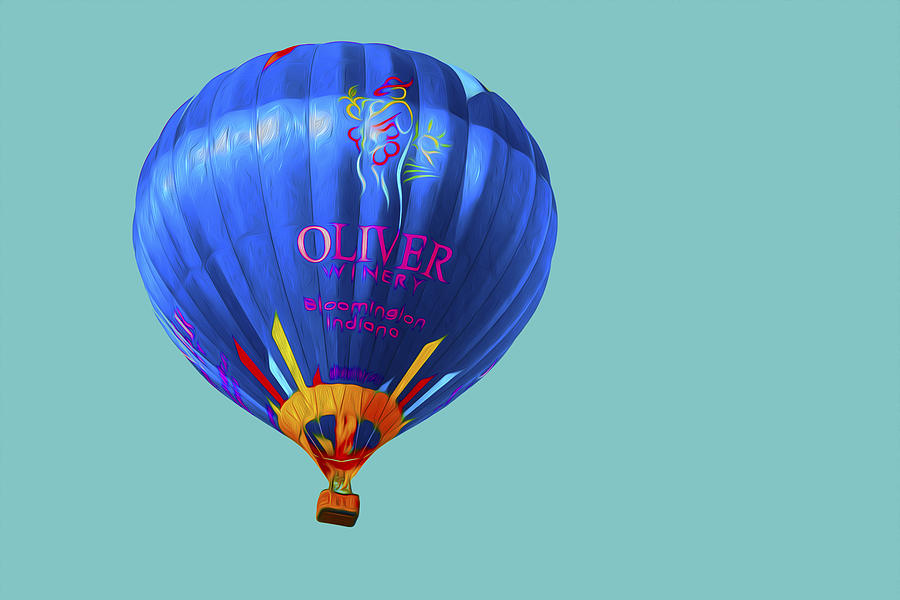 Summer Digital Art - Hot AIr Balloon Digitally Painted 3 by David Haskett II