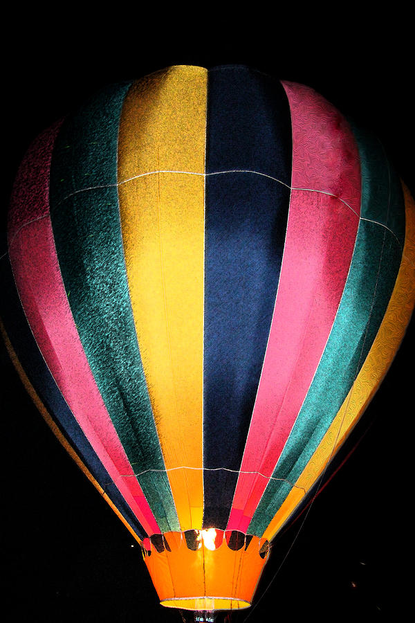 Hot Air Balloon Night Delight Photograph by Kathy Bassett