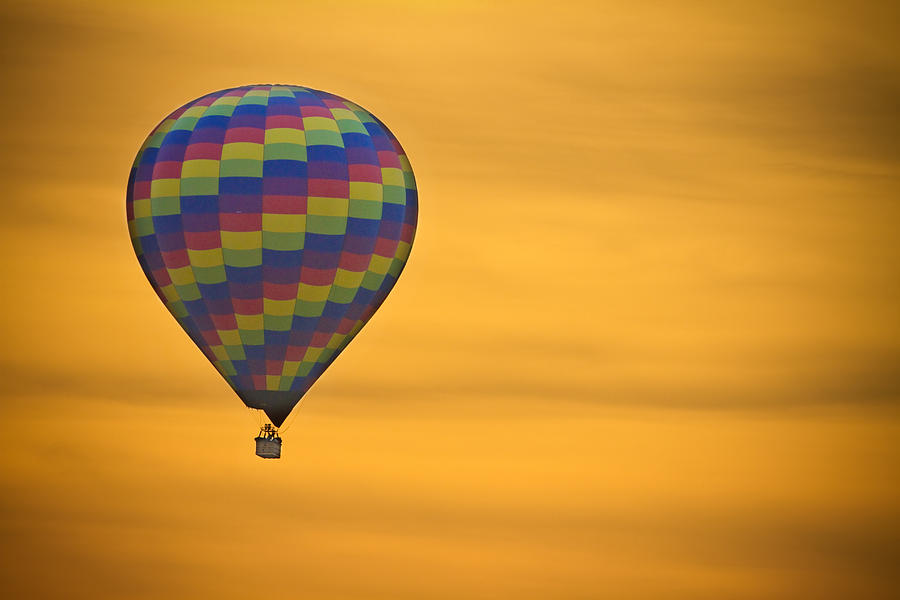 Hot Air Balloon Golden Flight Photograph by James BO Insogna