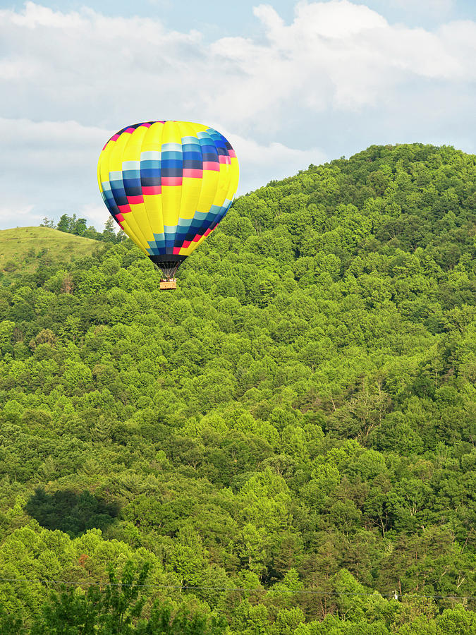 Hot Air Balloon In A Blue Sky Photograph by Wbritten