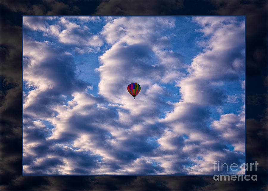 Hot Air Balloon in a Cloudy Sky Abstract Photograph Photograph by Omaste Witkowski